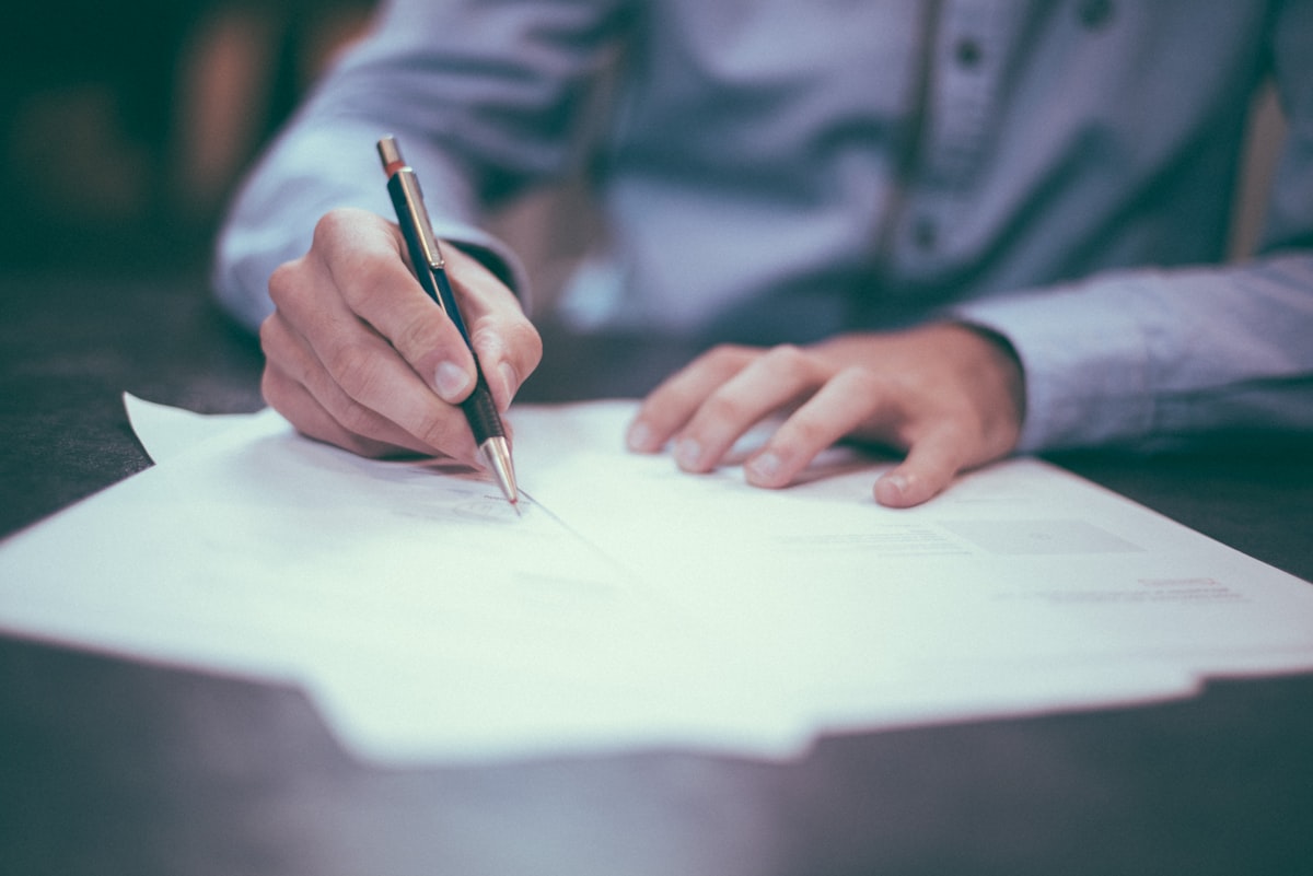 Professional reviewing a job offer and salary package